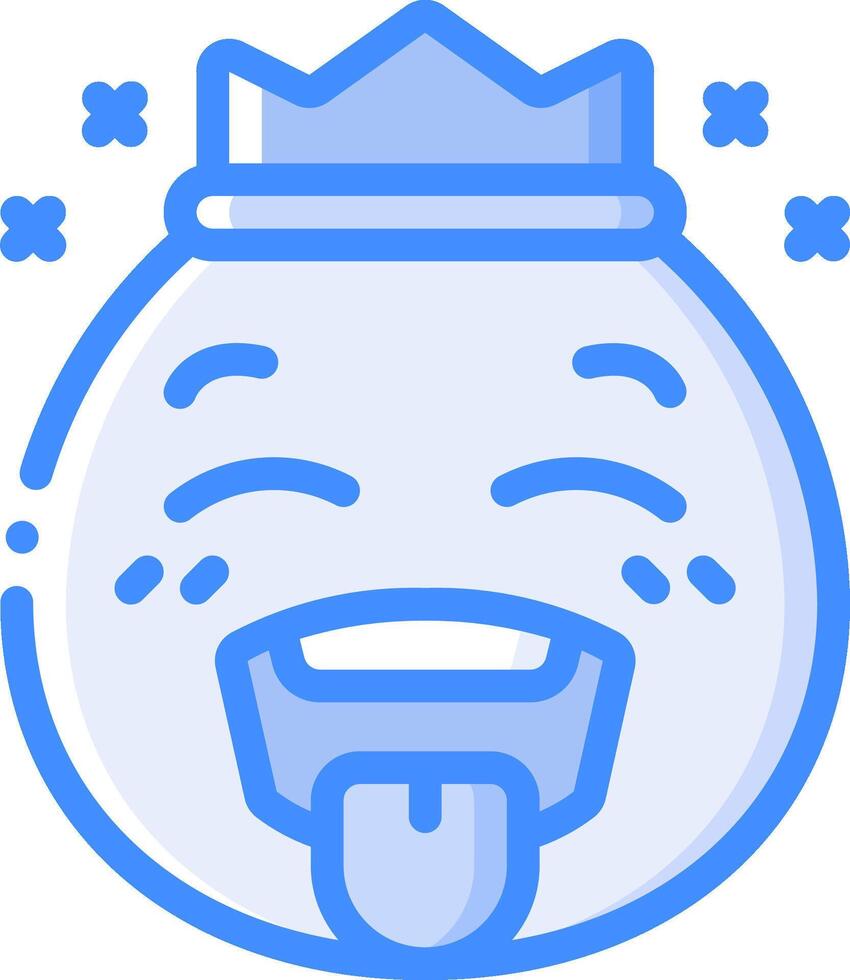 A cartoon face with a crown on it vector