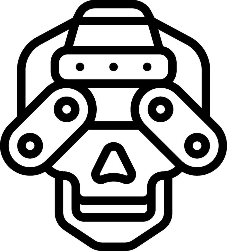 A skull with a pair of goggles on it vector