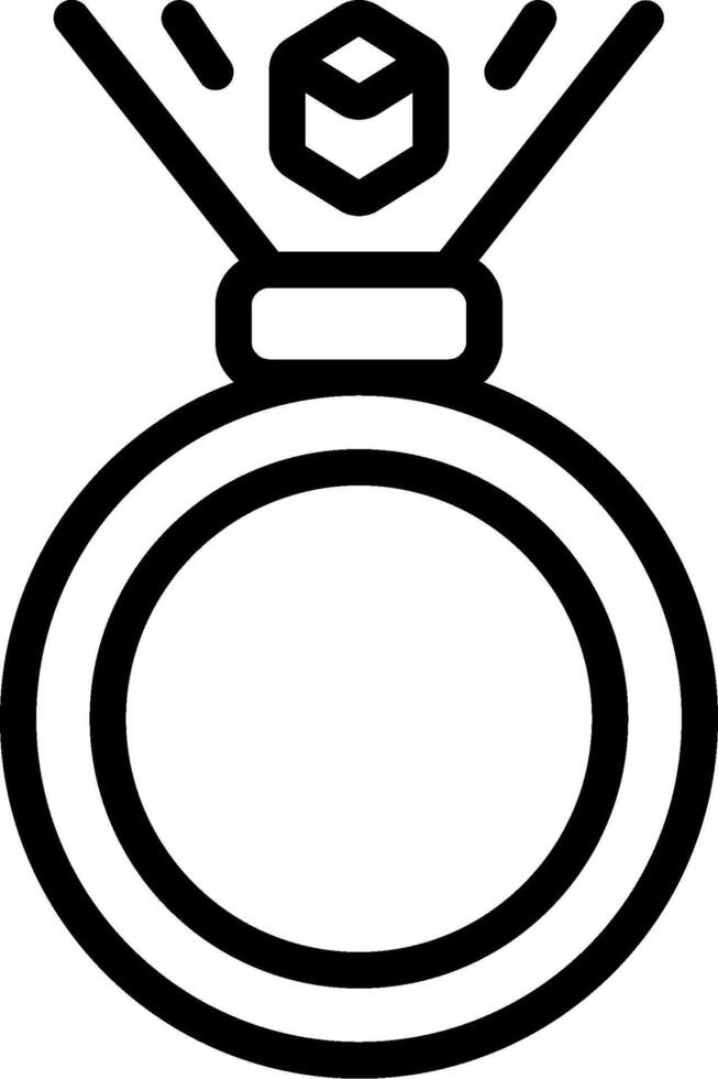 A wedding ring icon on a white background vector