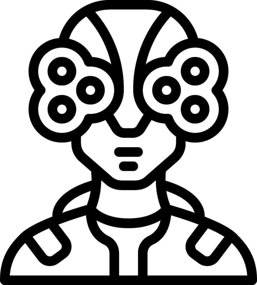 A black and white icon of a man wearing a helmet vector