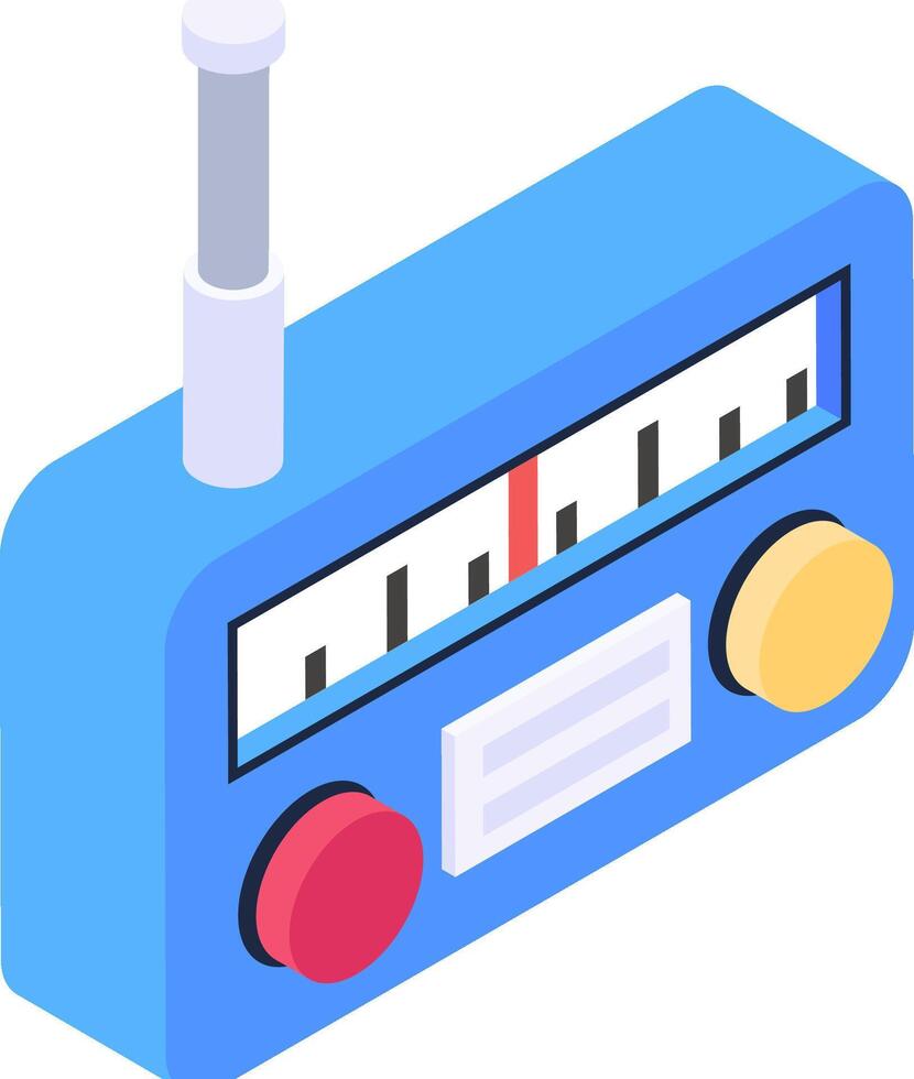 An icon of a radio on a white background vector