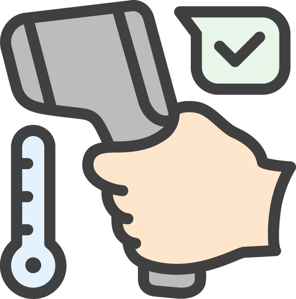 Hand holding hammer and thermometer icon vector