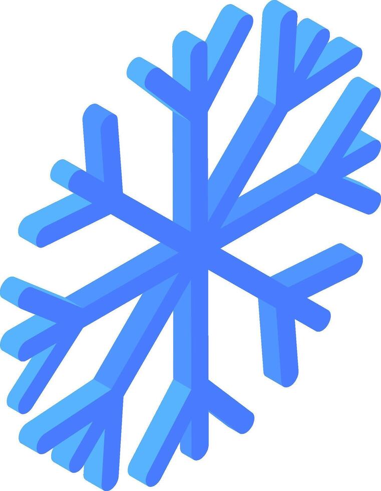 Snowflake icon isometric 3d vector