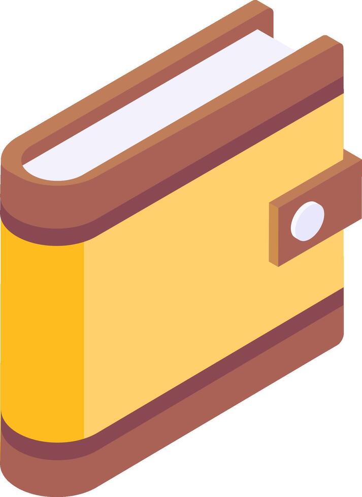 A yellow book with a brown cover vector