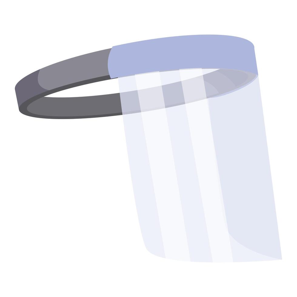 Medical face shield protecting from droplets and viruses vector