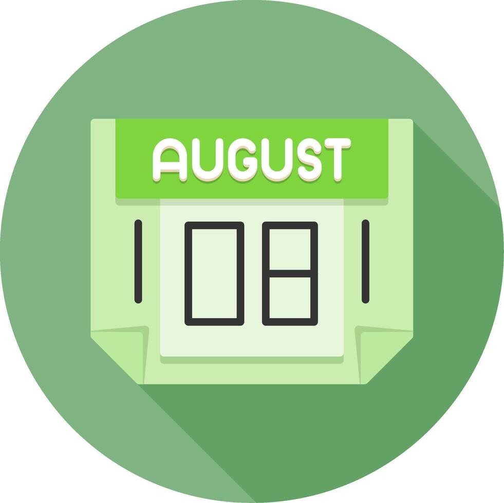 8 August Icon Design Symbol vector