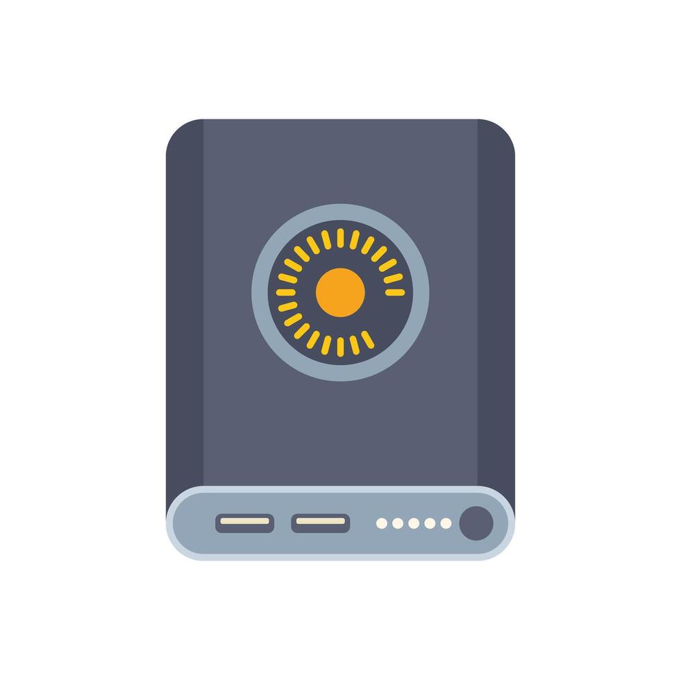 External hard drive showing progress bar with percentage using minimalist style icon design vector