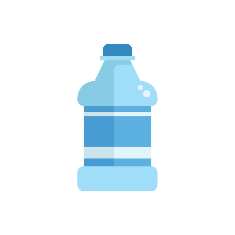 This blue plastic water bottle is refreshing and pure vector