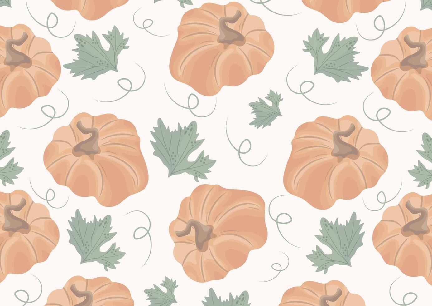 autumn horizontal poster with orange round pressed pumpkins with various autumn leaves with reduced transparency vector