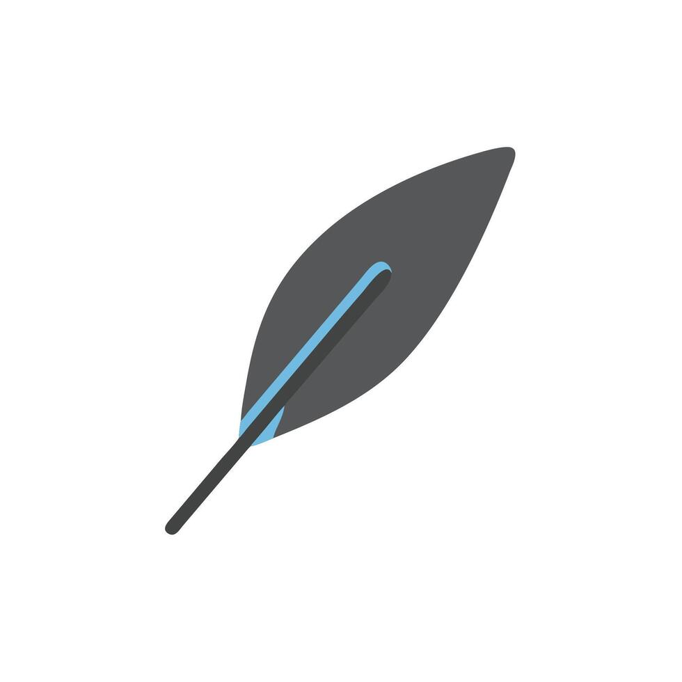 a feather pen icon on a white background vector