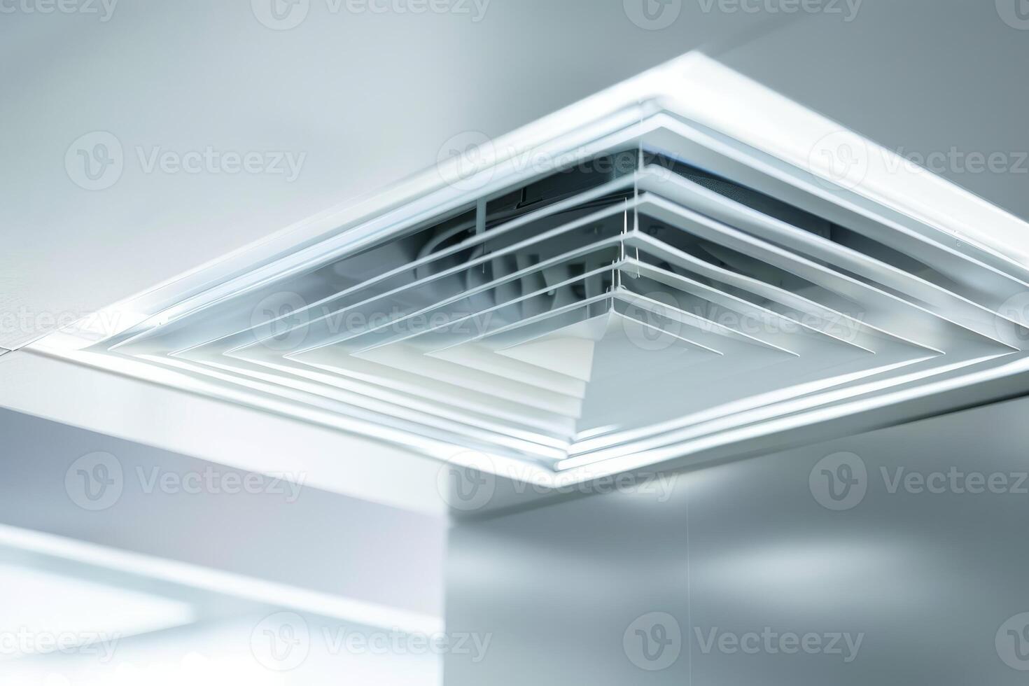 Square ventilation system providing air conditioning in building photo
