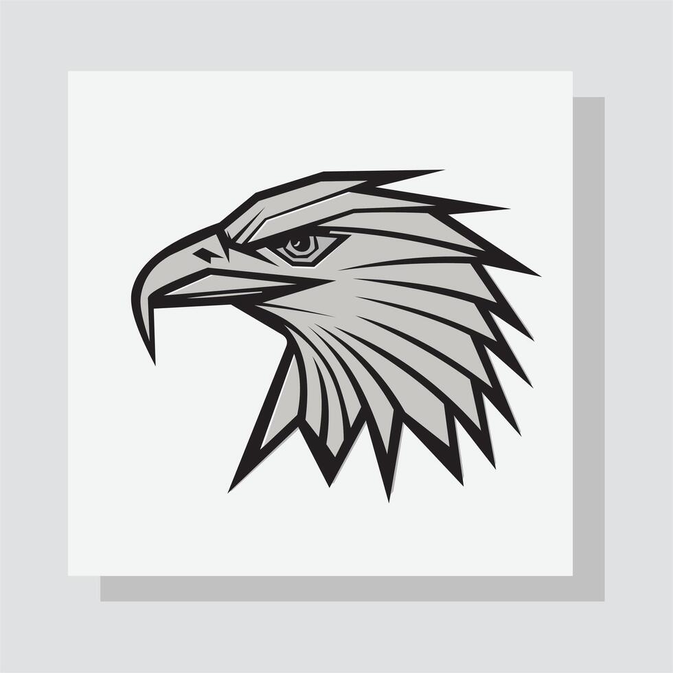 an eagle head logo on a white background vector
