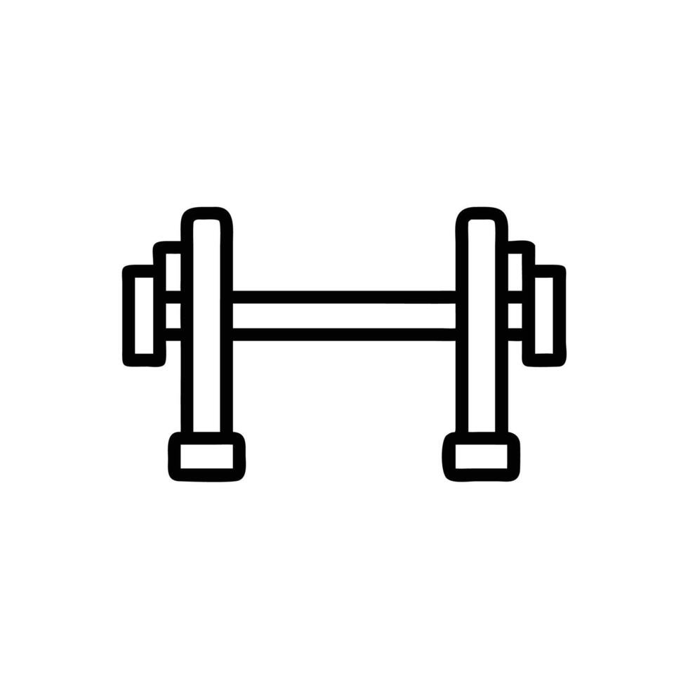 a barbell icon on a white background vector