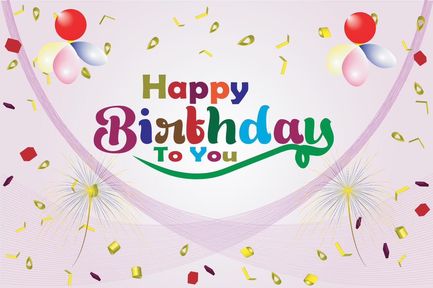 Happy birthday celebration. Background design template. vector