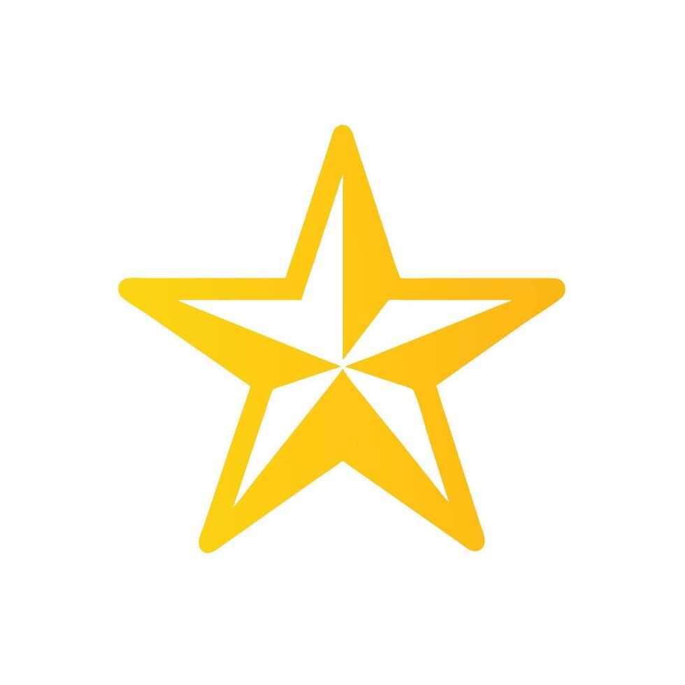 a yellow star icon on a white background vector