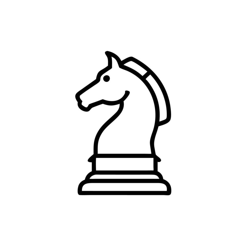 chess icon illustration on white background vector