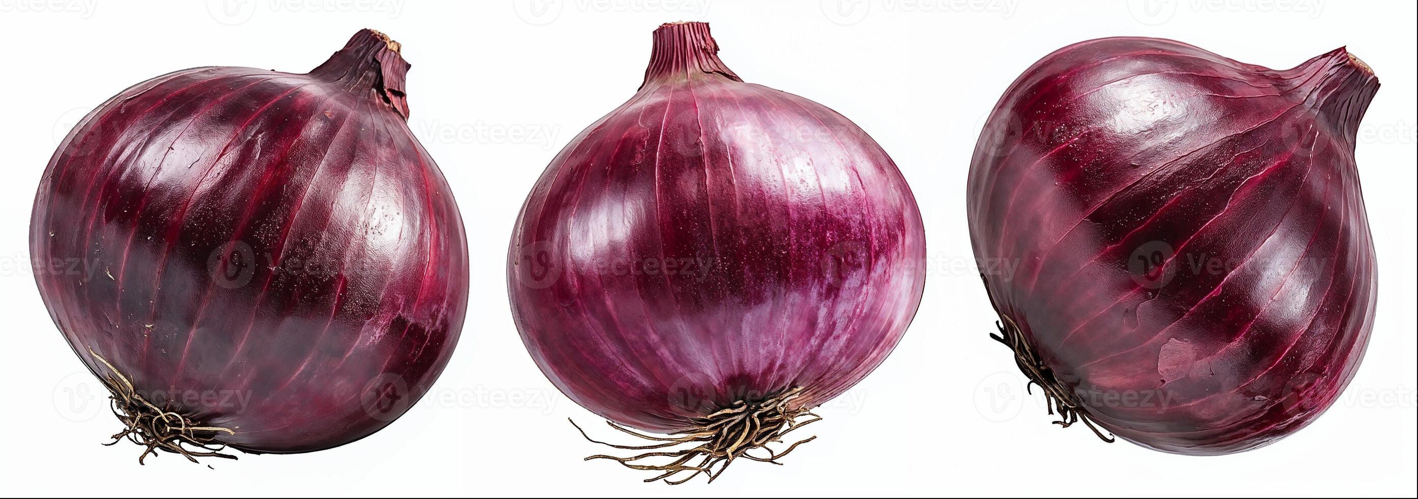 Red onion isolated on white background, hight detailed upscaled image photo
