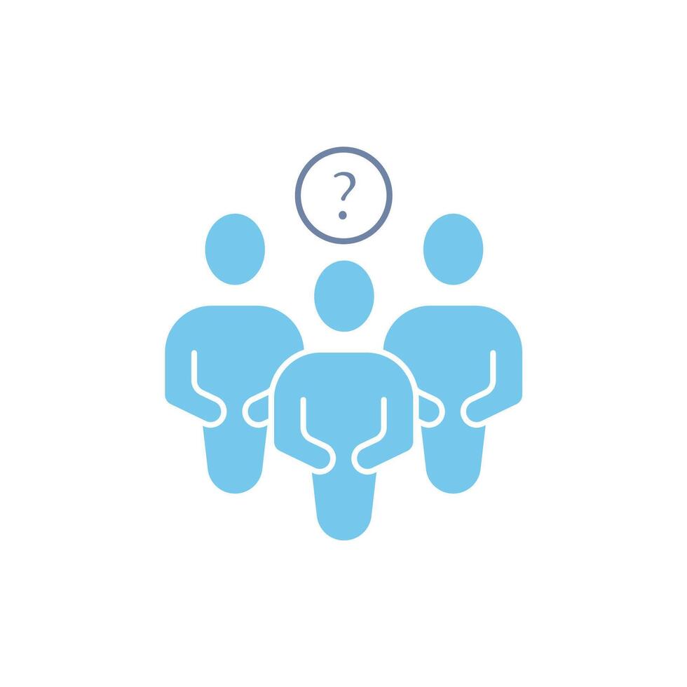 customers questions concept line icon. Simple element illustration. customers questions concept outline symbol design. vector