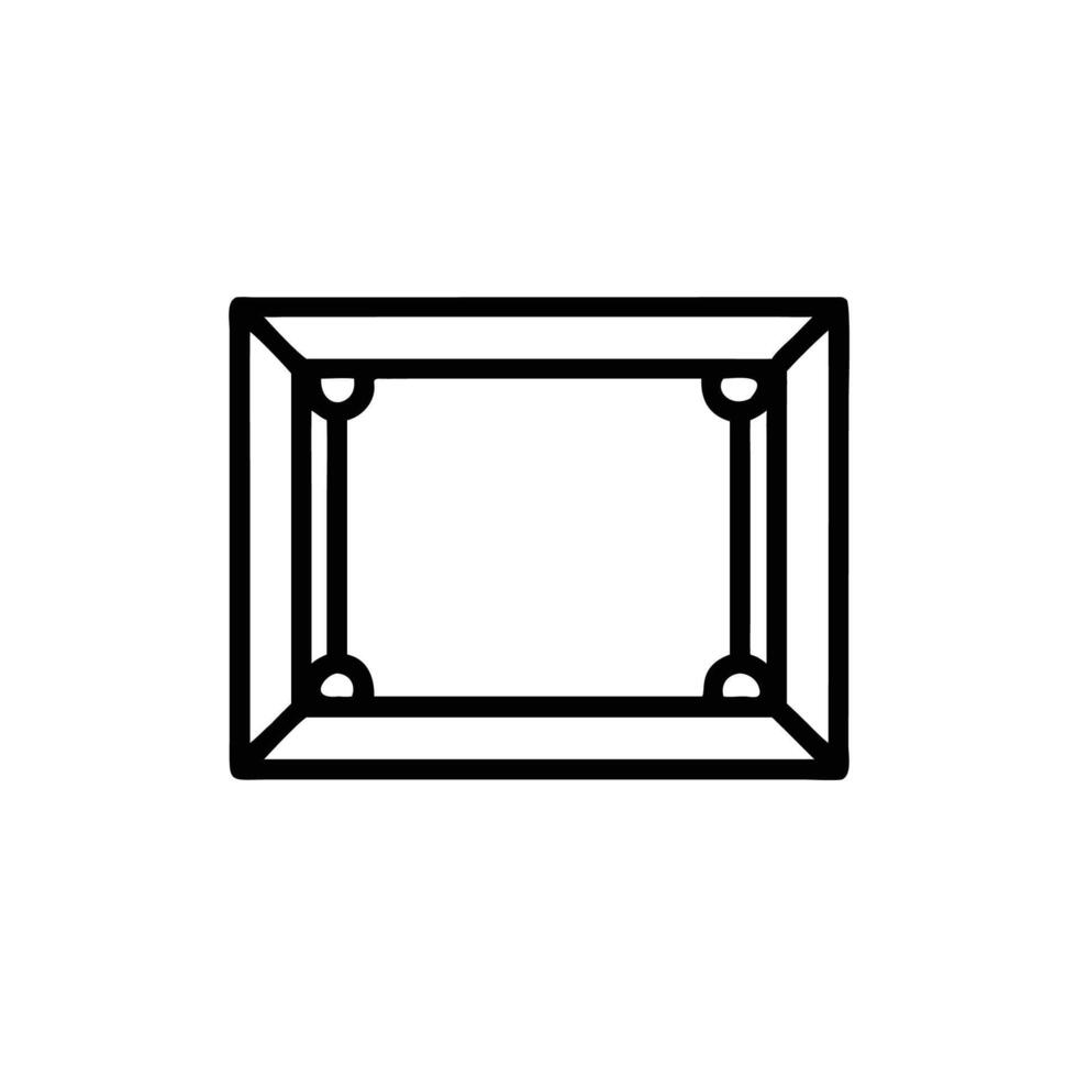 square frame icon illustration isolated on white background vector