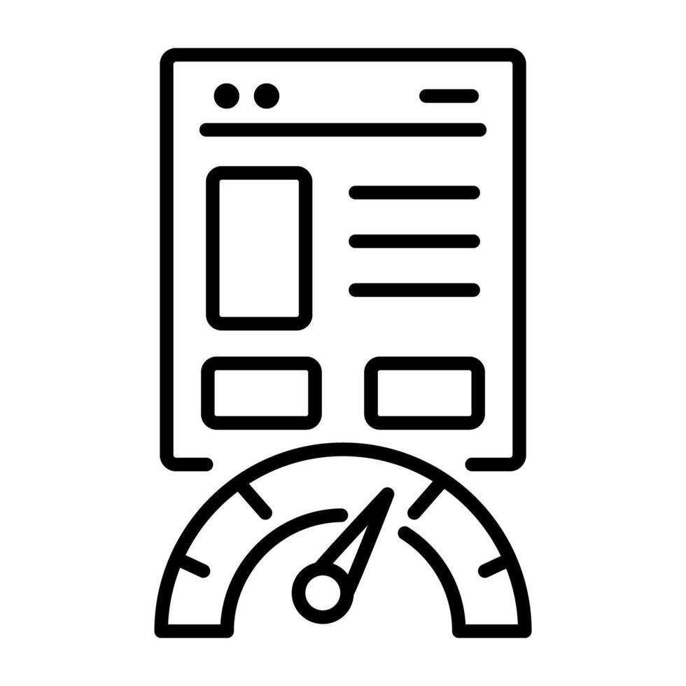 A line style icon of bandwidth usage vector