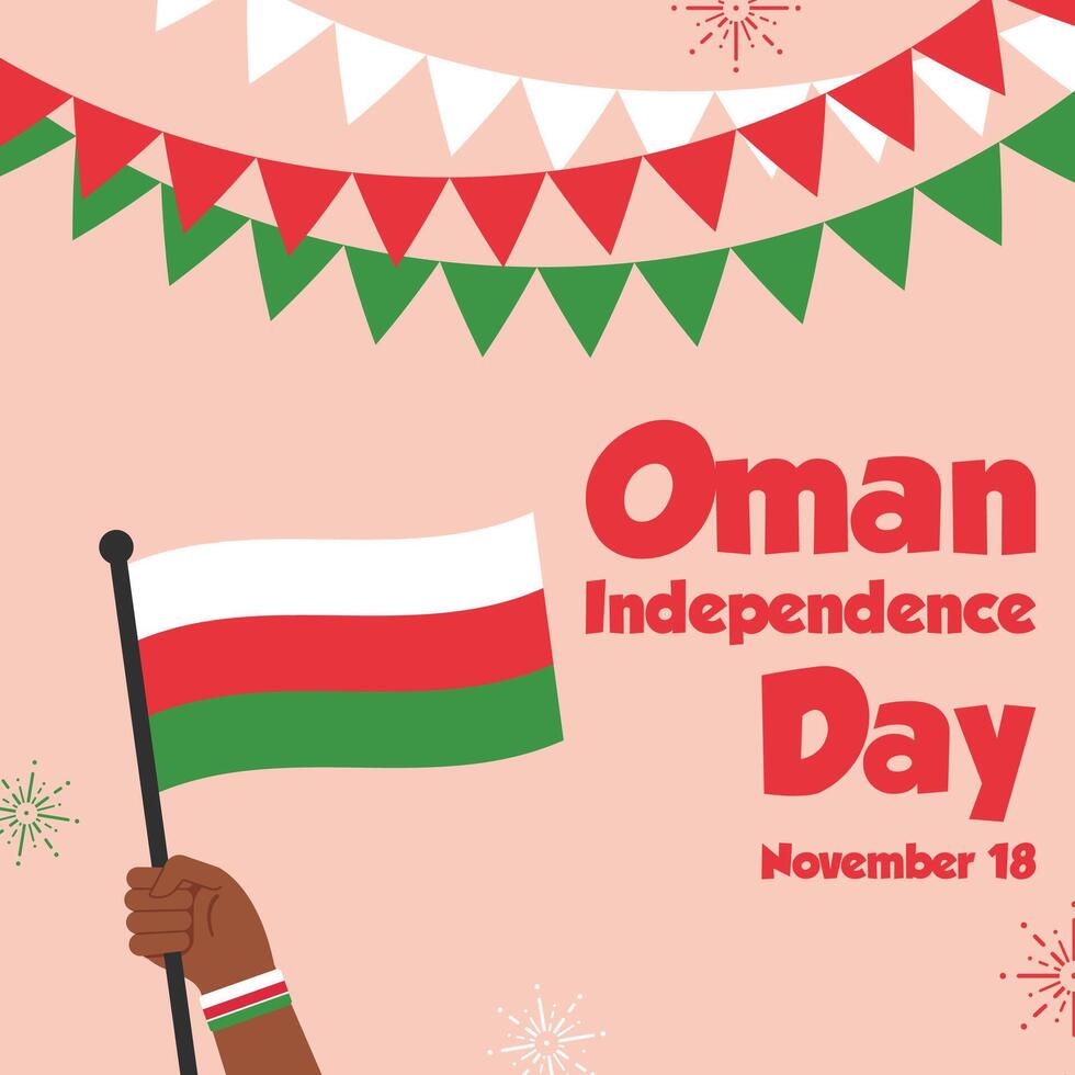 Omn independence day omani flag vector