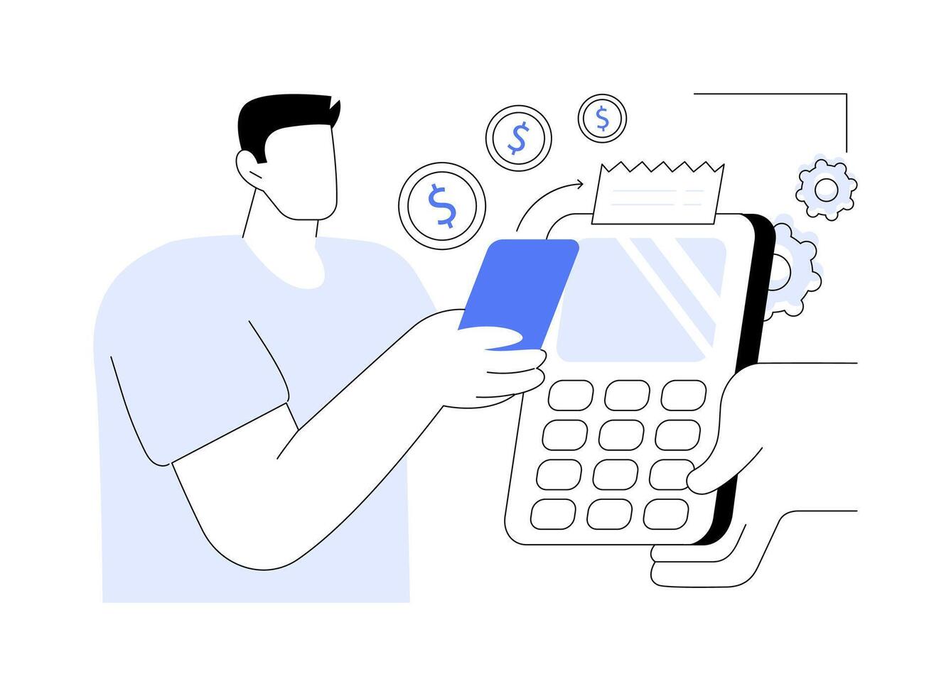 Digital wallet isolated cartoon illustrations. vector