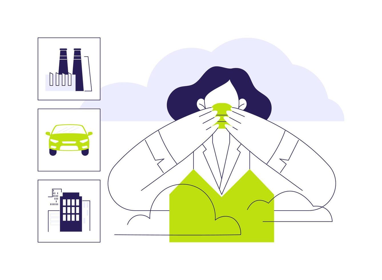 Smog abstract concept illustration. vector