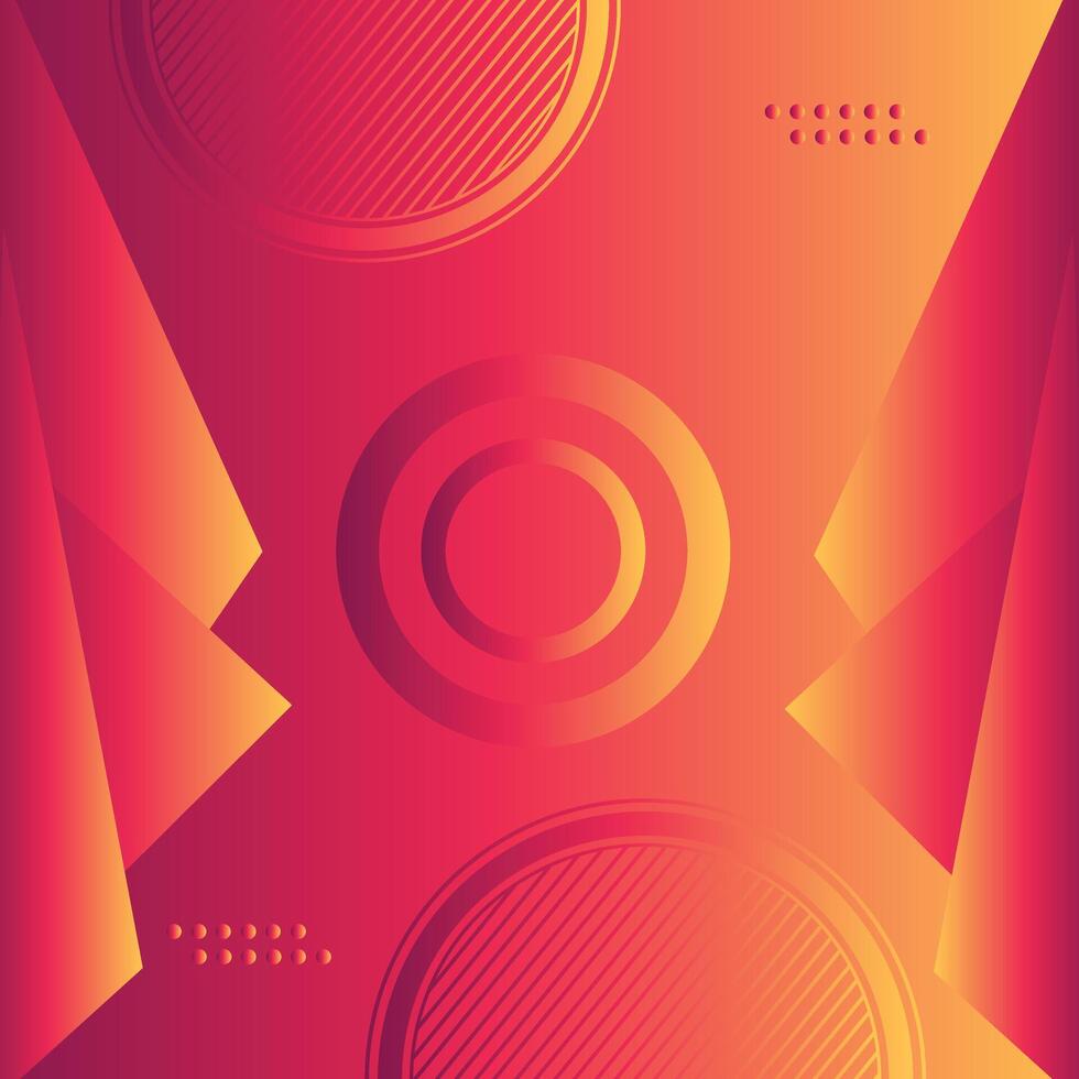 Modern abstract red and yellow background with gradients vector