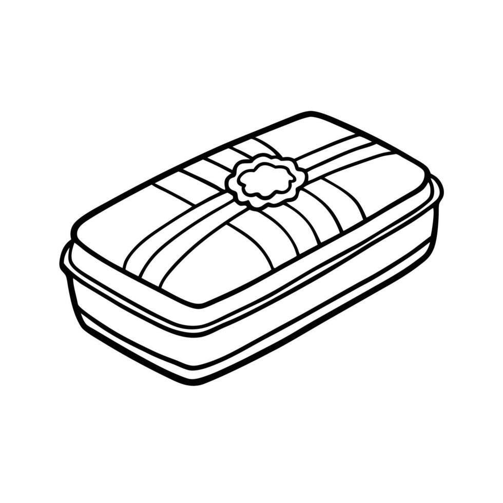 a black and white drawing of a box vector