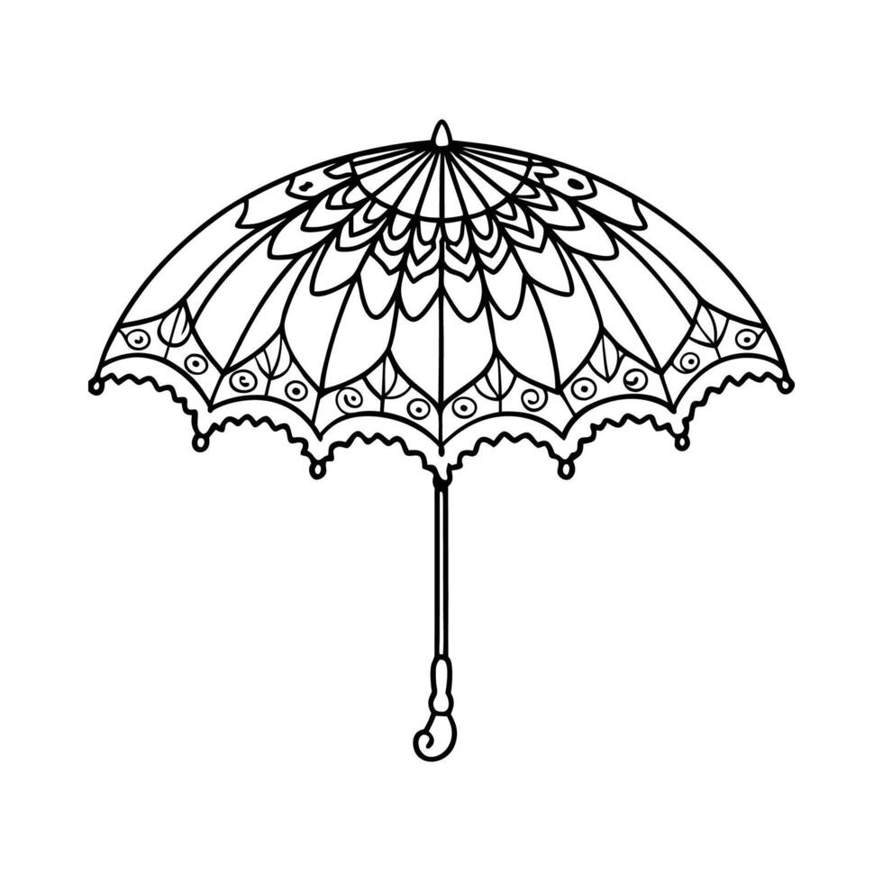 an umbrella with a pattern on it is shown vector