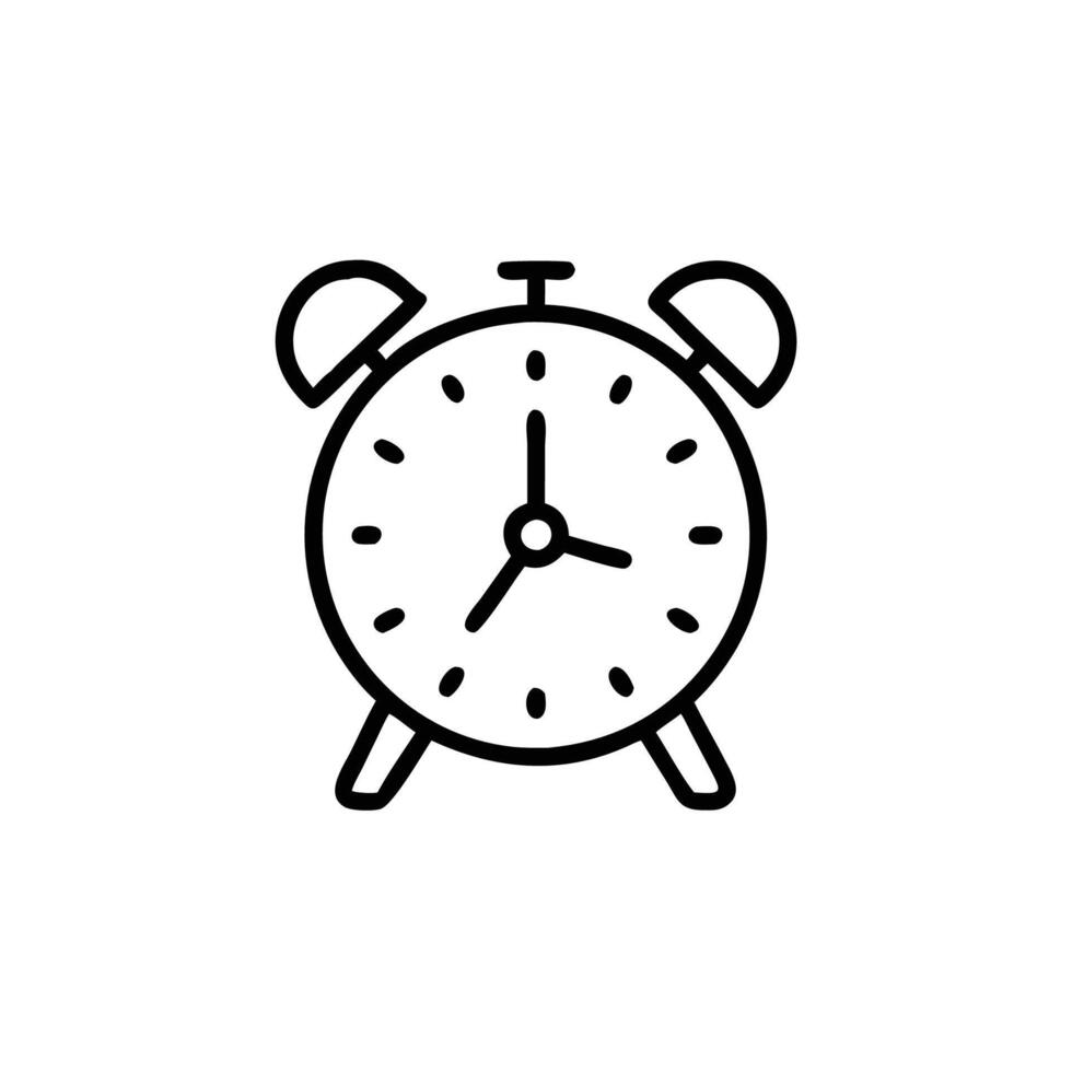 an alarm clock icon on a white background vector