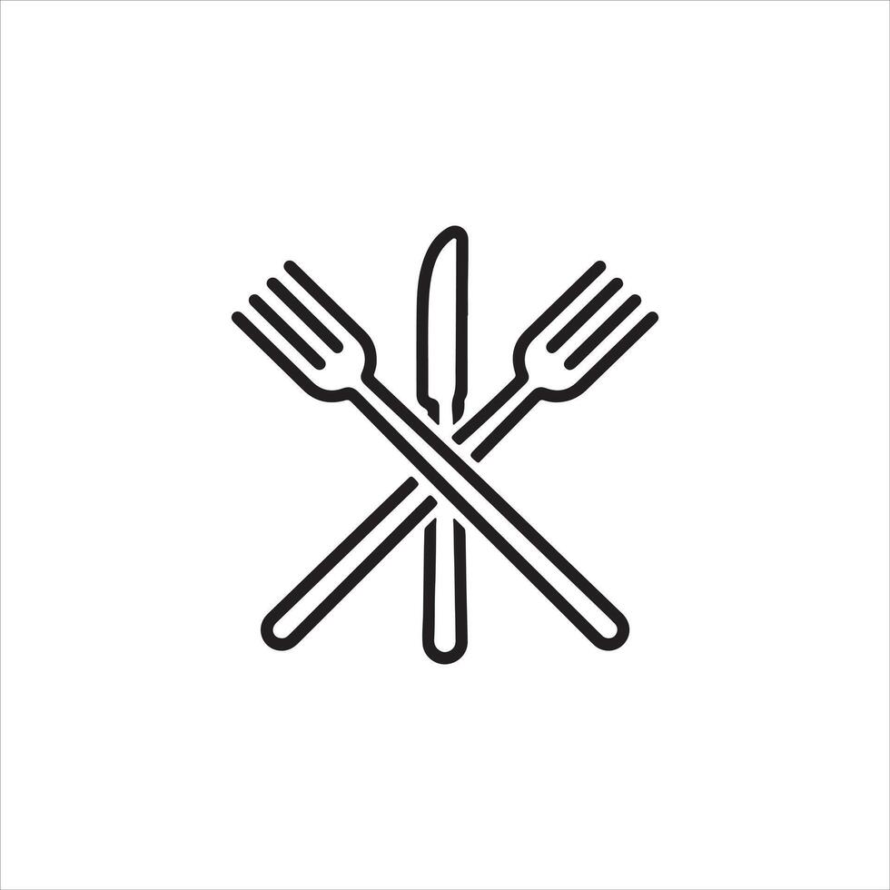 Fork and knife icon illustration vector