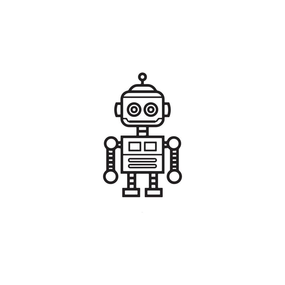A robot icon on a white background vector