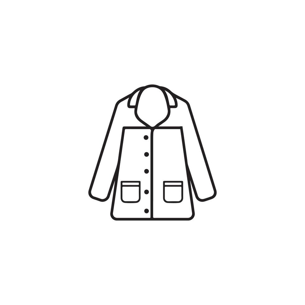 A coat icon in a line drawing vector