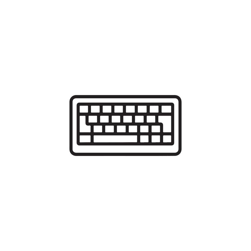 A black and white image of a keyboard vector
