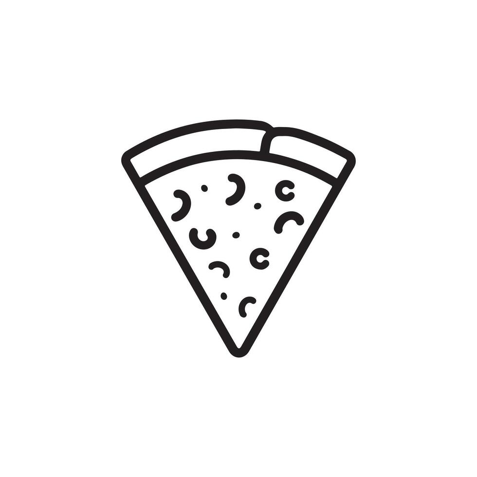Pizza slice icon illustration vector