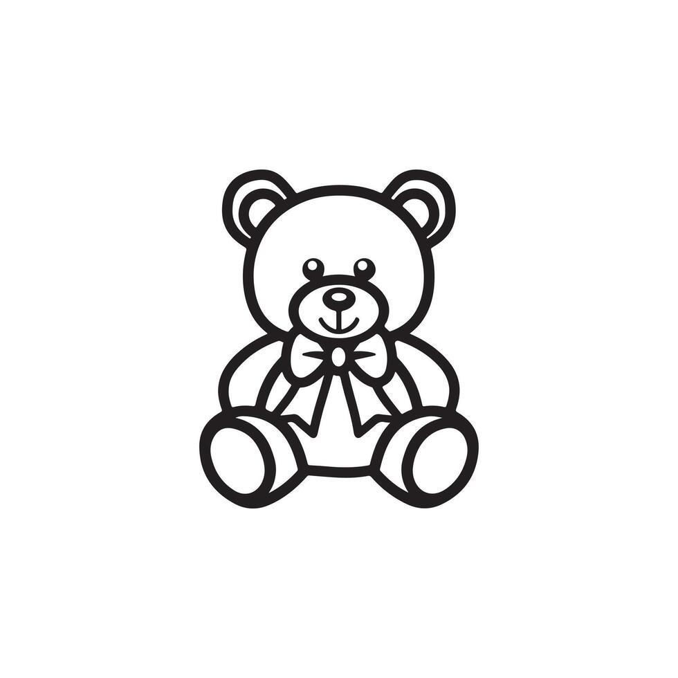 Teddy bear icon illustration vector