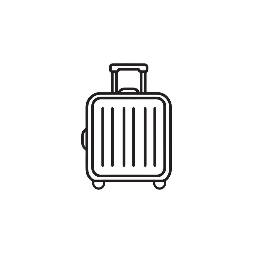 A suitcase icon on a white background vector