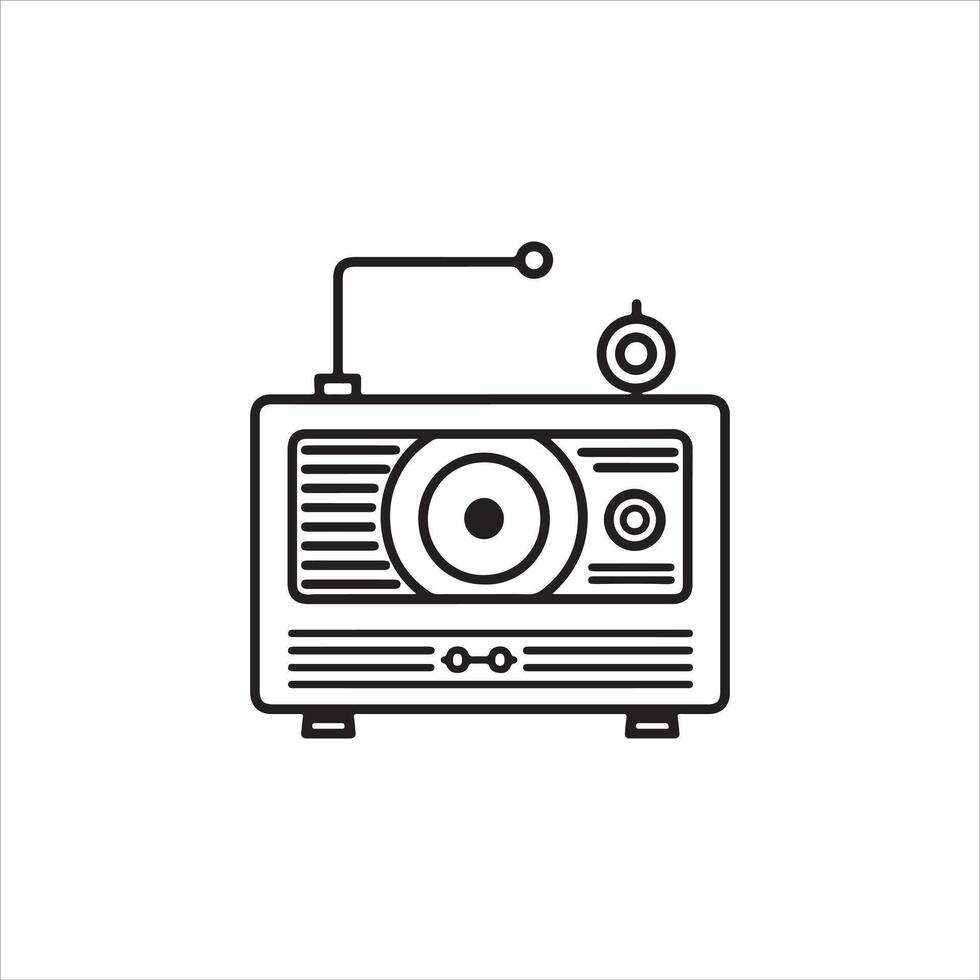 Radio icon illustration vector