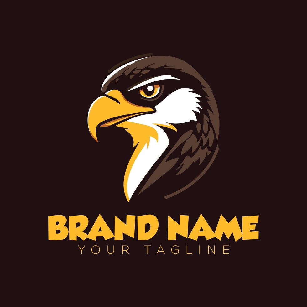 Eagle head logo template for your business vector