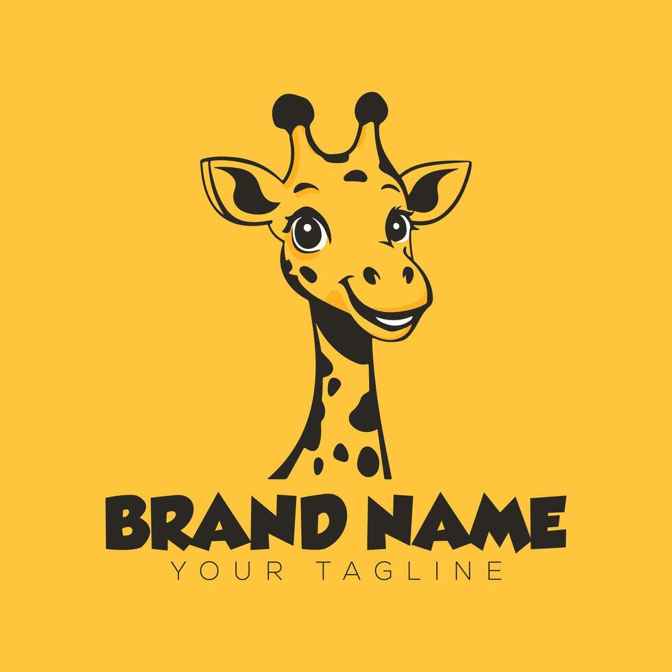 A giraffe logo design vector