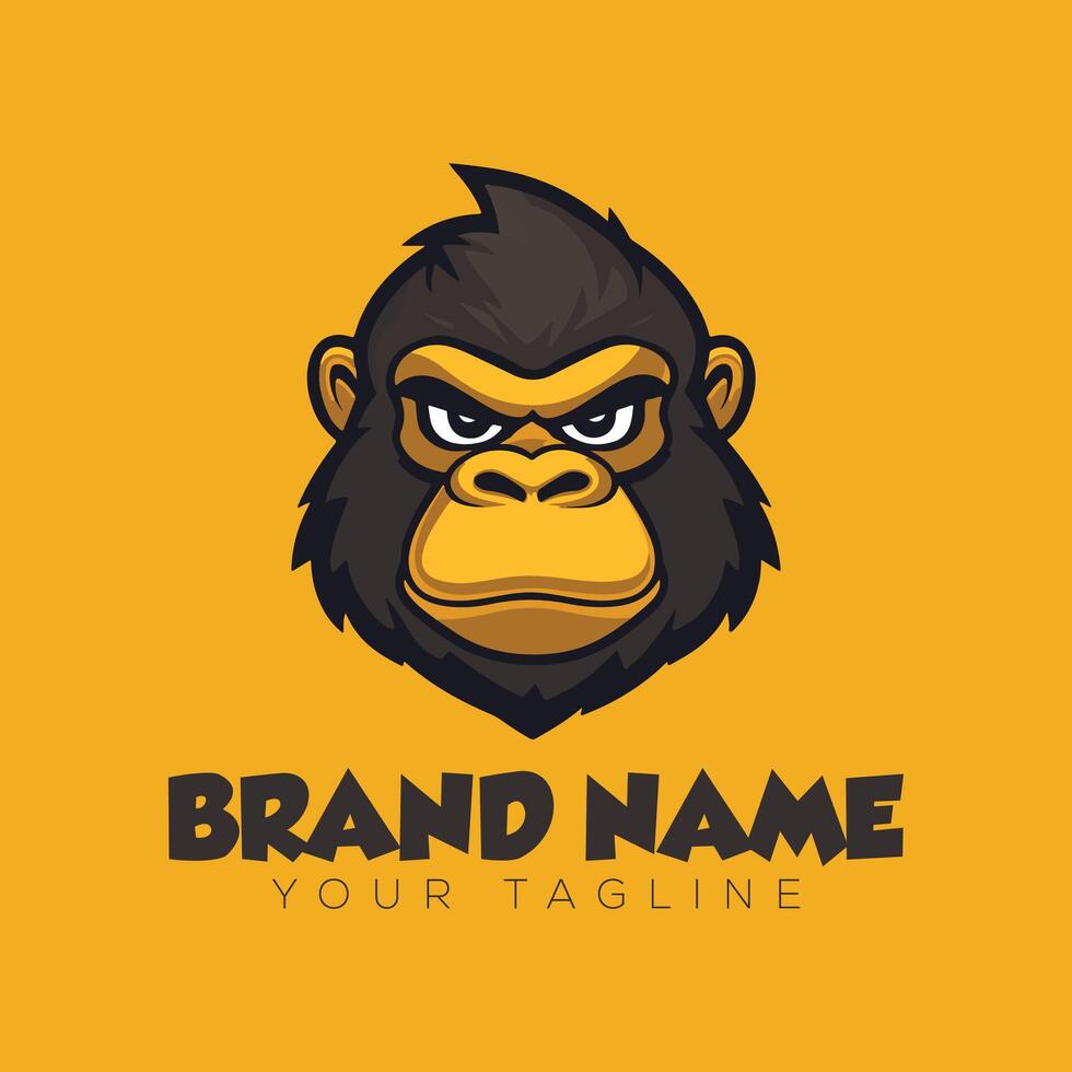 A gorilla logo design vector