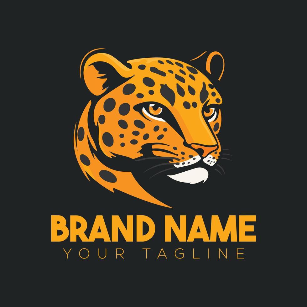 A jaguar head logo design vector