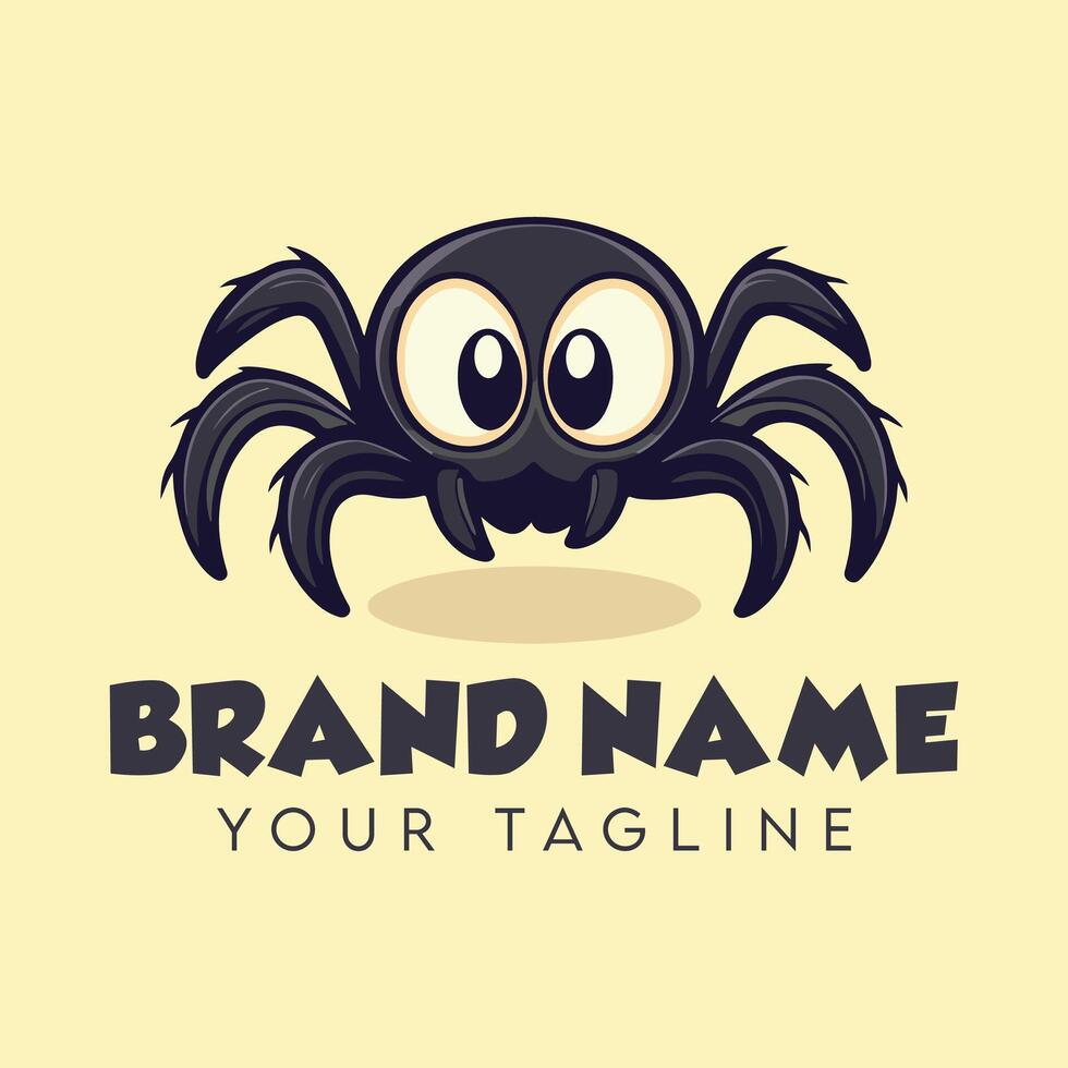 A cartoon spider logo design vector