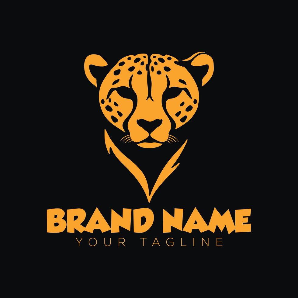 Cheetah logo template vector