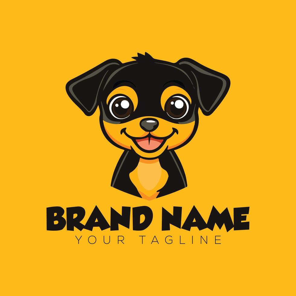 A cute dog logo design vector