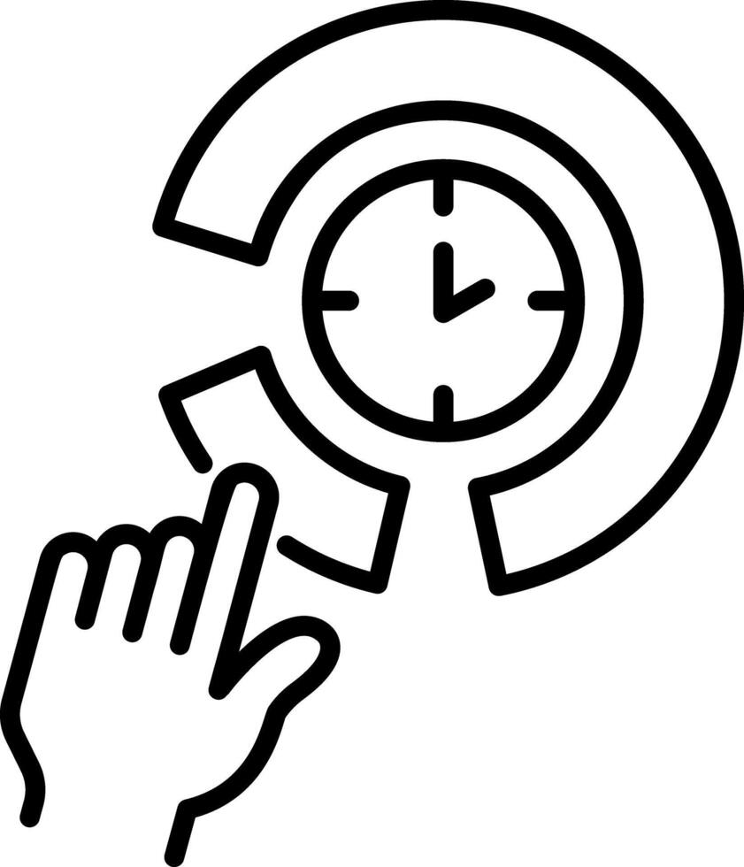 A line icon of time blocking vector