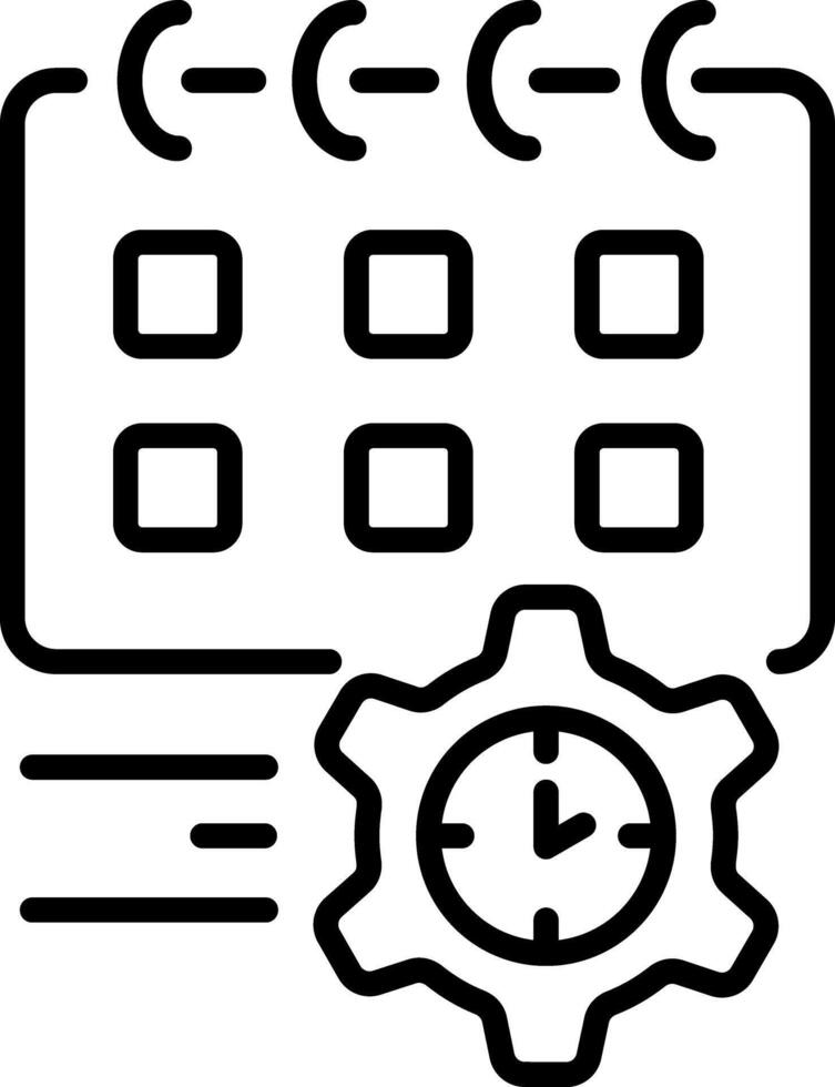 Deadline icon in line style vector
