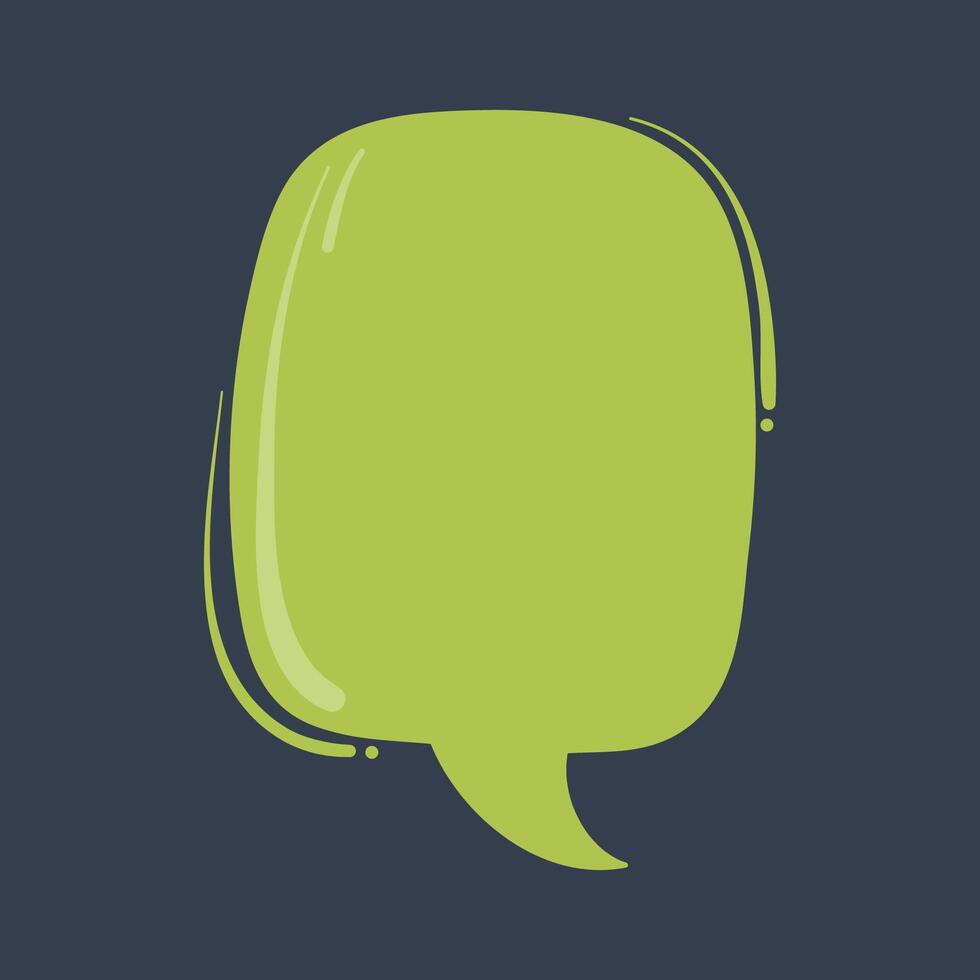 green blank chat bubble in flat design. vector