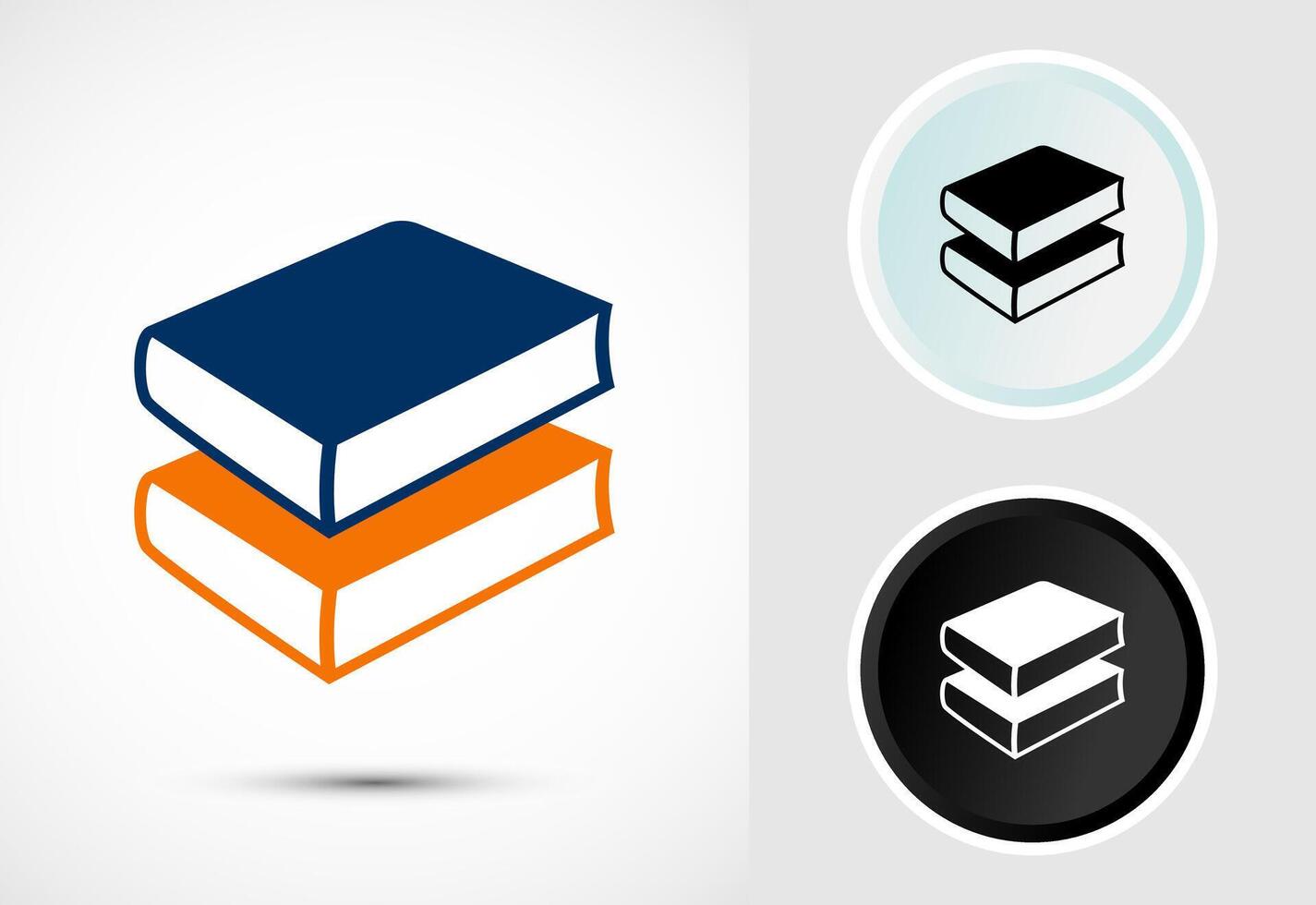Classic Book Icon Design, Clean and Simple Illustration vector